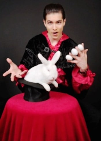 This image of a magician relates to this blog post about the magic of getting a nyc parking ticket dismissed