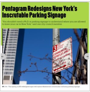 NYC redesigned parking signs