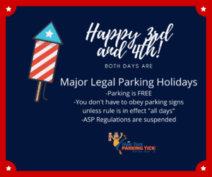 July 4th is a major legal parking holiday in NYC